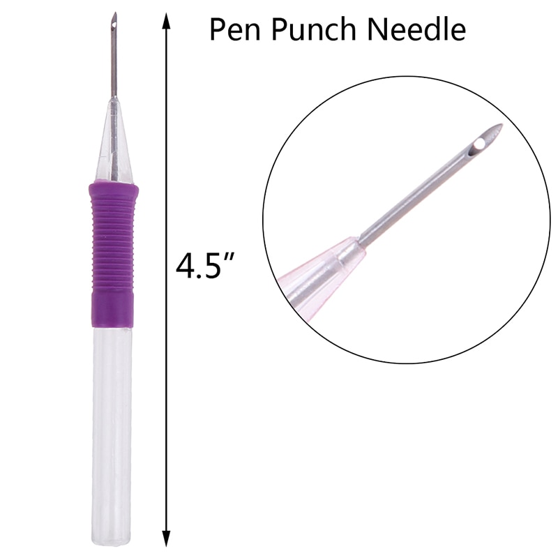 DIY Hand Embroidery Pen Practical ABS Plastic DIY Crafts Magic Embroidery Pen Set Punch Needle Sewing Acc
