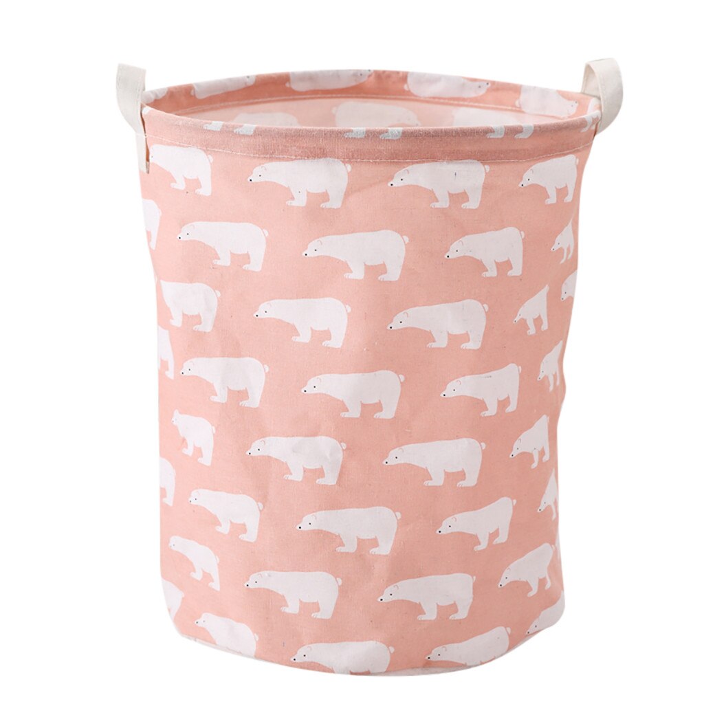 Printed Household Foldable Toy Clothing Storage Bag Laundry Basket Home Sundries Storage Barrel Laundry Baskets Boxs: A