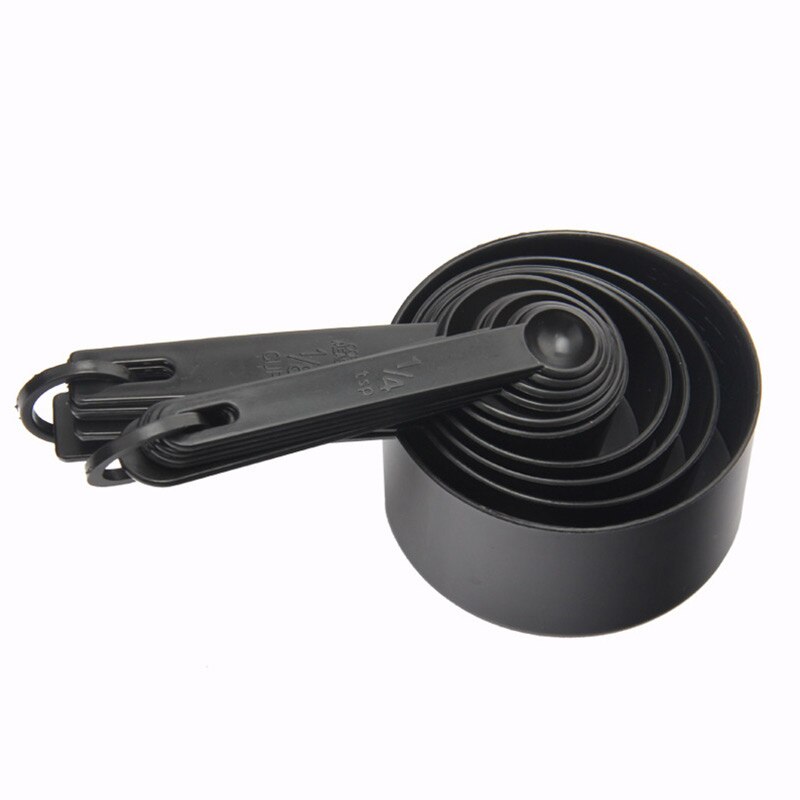 10 Uds./5 uds. Tazas medidoras negras y cuchara medidora tipo pala herramientas de cocina miniescamas cucharas para hornear café té cocina Gadgets
