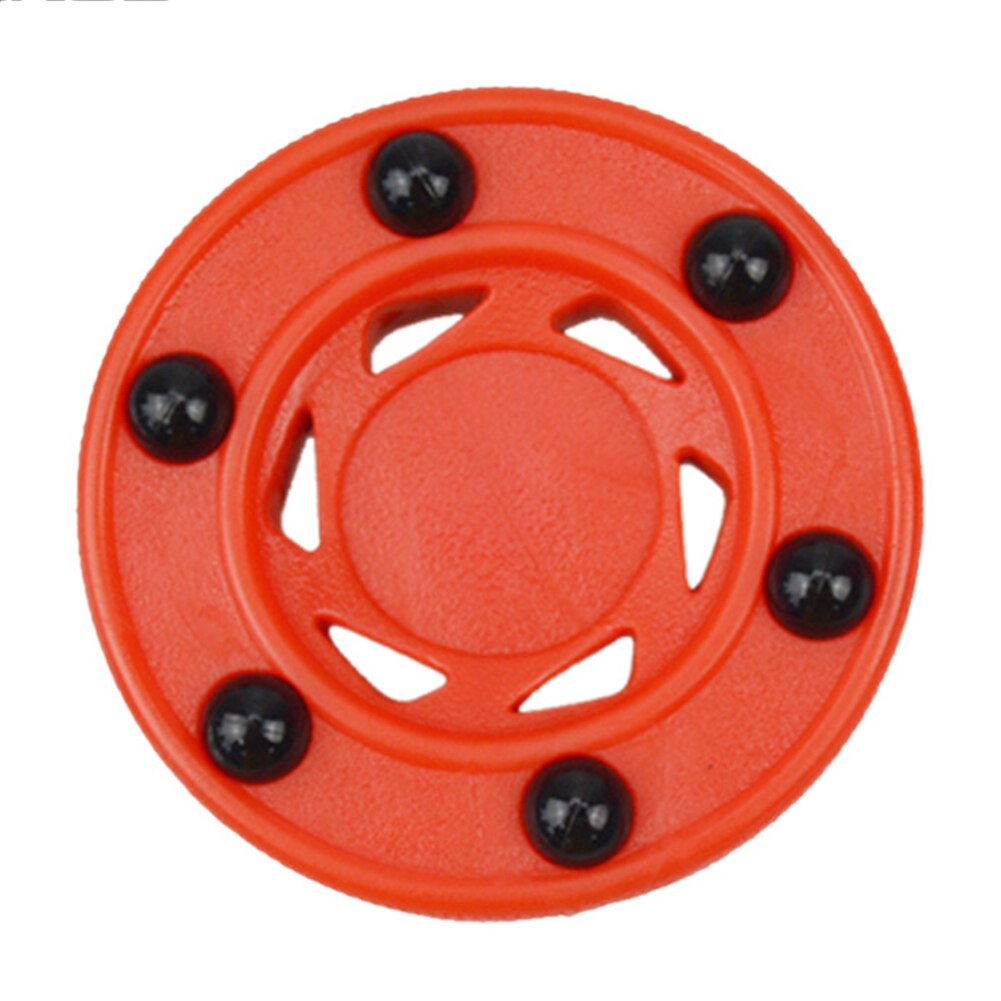 Perfekt ausbalancierter übungsrund-abs-hochdichte-rollhockeypuck, orange, langlebige anti-roll-zubehörräder: Default Title