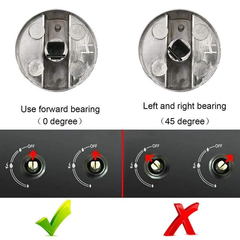 -8 Pcs Zinc alloy Rotary Switch Control Knobs Replacement Accessories for Kitchen Cooker Gas Stove Oven Cooktop (Diameter: 8m