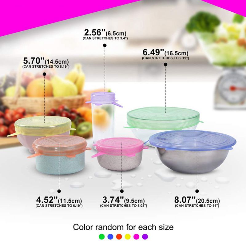 Silicone Stretch Lids - Ultimate Instalids Silcone Lids And Food Covers Huggers Container Silcone Lids Reusable Durable Good Ela