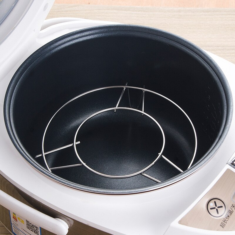Estante de vapor de acero inoxidable para cocina, escurridor eléctrico de cuatro esquinas para cocinar arroz, rejilla humeante de bajo pie