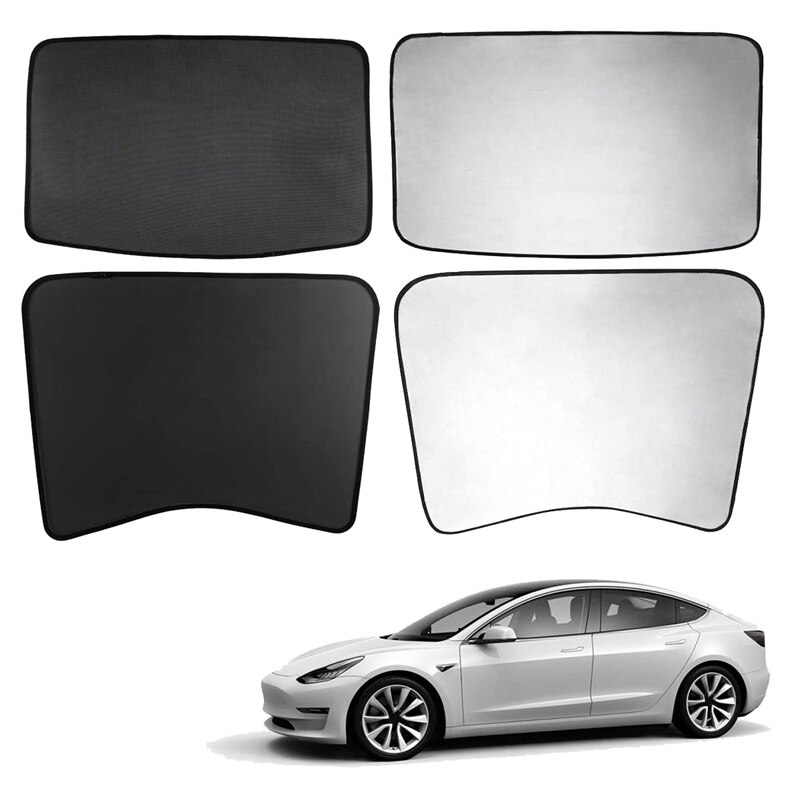 Car Front Rear Sunroof Sunshade UV Rays Protection Window Shade with Heat Insulation Film: Default Title