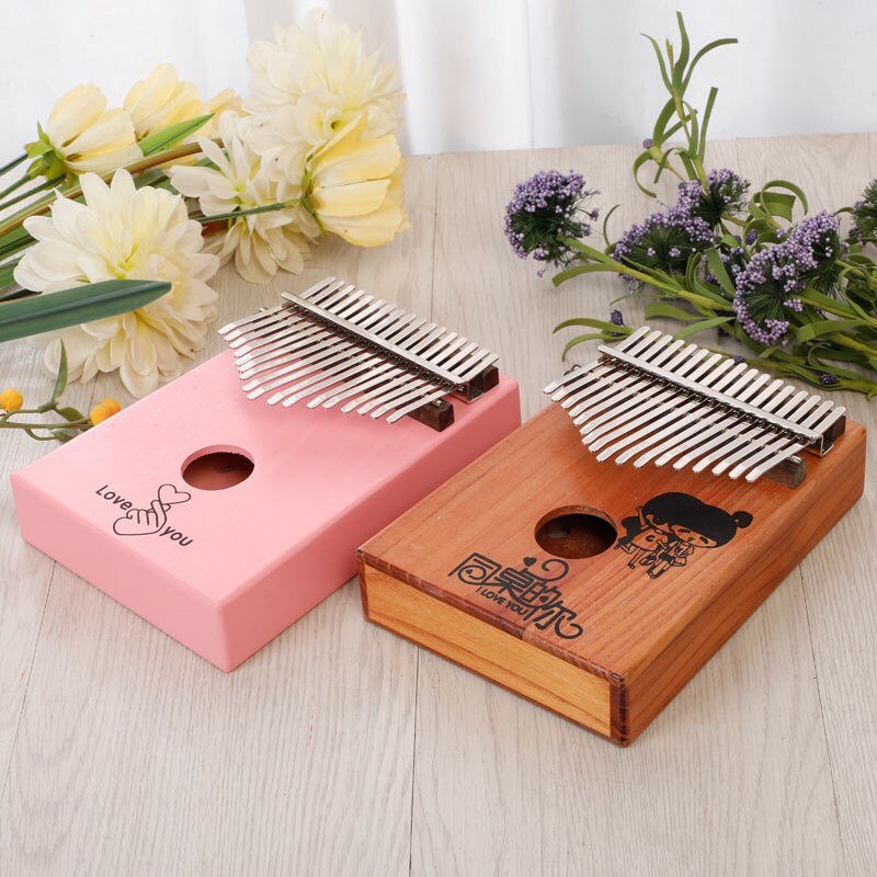 Kalimba 17 Keys Thumb Piano african calimba mbira Single Board High Mahogany Wood Made by for kids Keyboard instrument