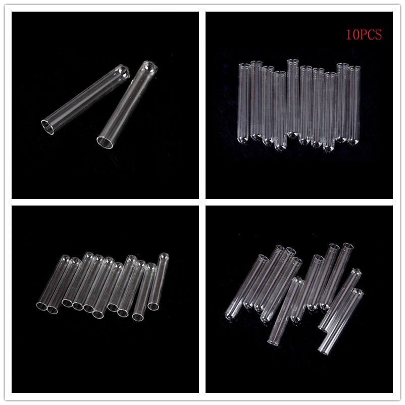 10pcs 100mm Thick Wall Test Tube Pyrex Glass Blowing Tubes 4 Inch Long