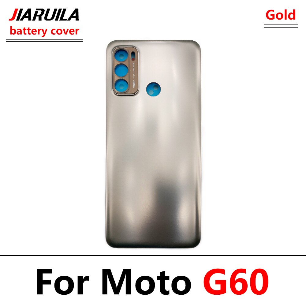 Back Battery Cover Rear Cover Glass Housing Case For Motorola Moto E6 Plus E6S G 5G E7 Power G20 G50 G60 With Glue Adhesive: G60 Gold