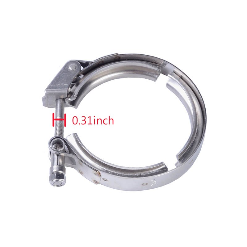 3.5Inch Stainless Steel Exhaust Universal V-Band Clamp VBand Exhaust Turbo Downpipe V-Band Clamp Quick Release