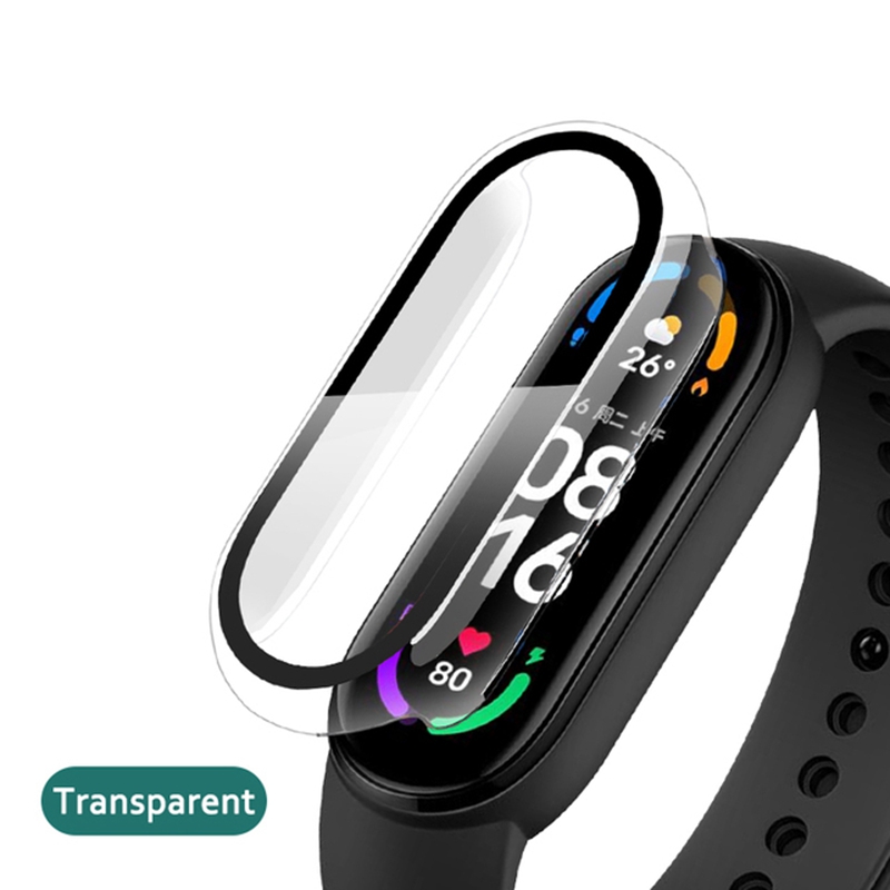 10D szkło ochronne dla Xiaomi Mi Band 6 5 4 Screen Protector dla Miband 6 5 4 Smart Watchband 4 band5 miękki Film 1/2/3/5 sztuk: 1pc Transparent Case / For Mi Band 4