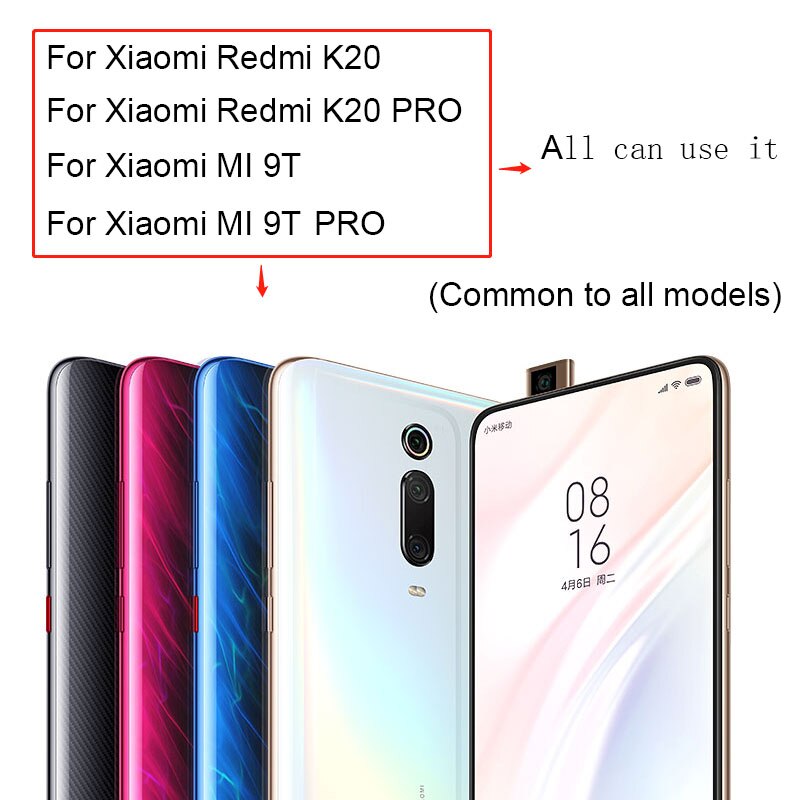 6.39 &quot Batterij Cover Voor Xiaomi MI9T Mi 9T / Pro Terug Behuizing Glas Panel Achterklep Case voor Xiaomi Redmi K20 / K20 Pro