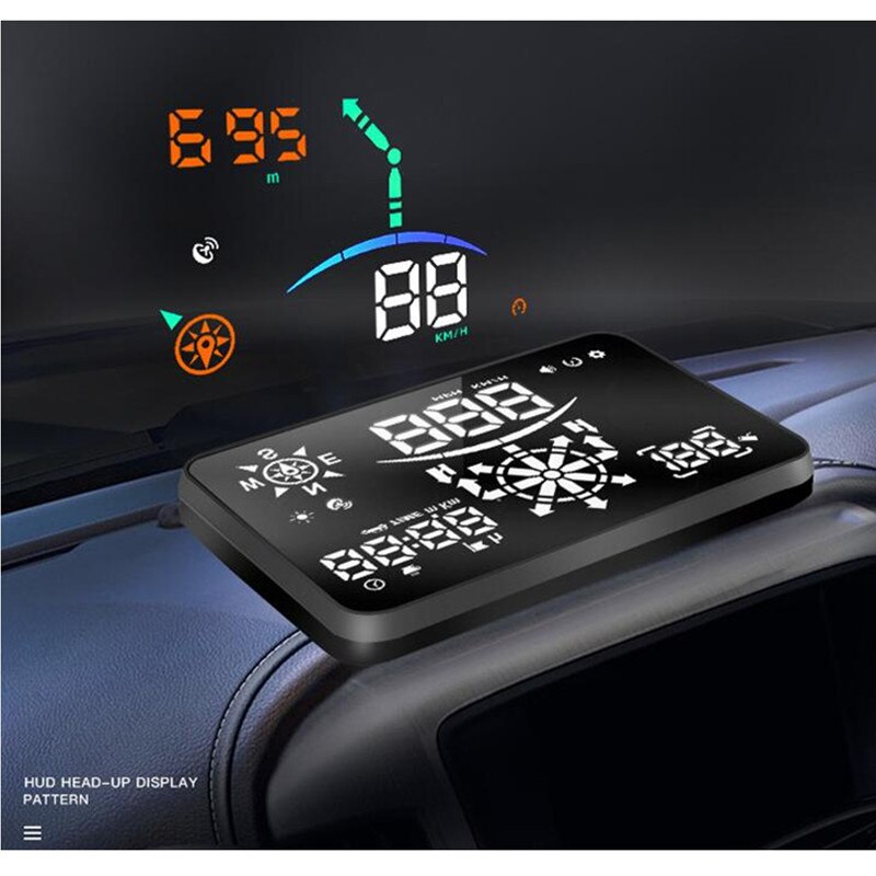 Navegación H8, GPS universal HUD, pantalla de inicio, proyección de coche digital, medición de velocidad inteligente