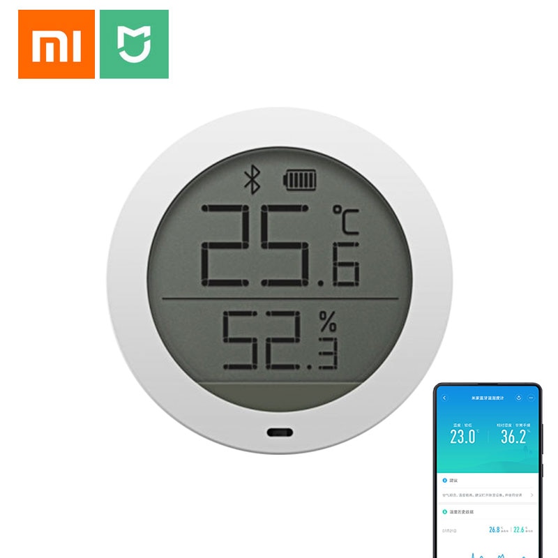 Xiaomi Mijia-hygrothermographe, capteur de température Bluetooth, haute sensibilité et humidité, avec écran LCD, affichage sur application