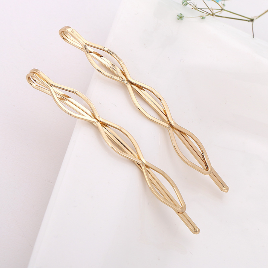 5 pinzas para el cabello de Color dorado, horquillas onduladas a la , pasadores de Metal, Clip BB Invisible, horquillas onduladas, accesorios para el cabello: Rosa