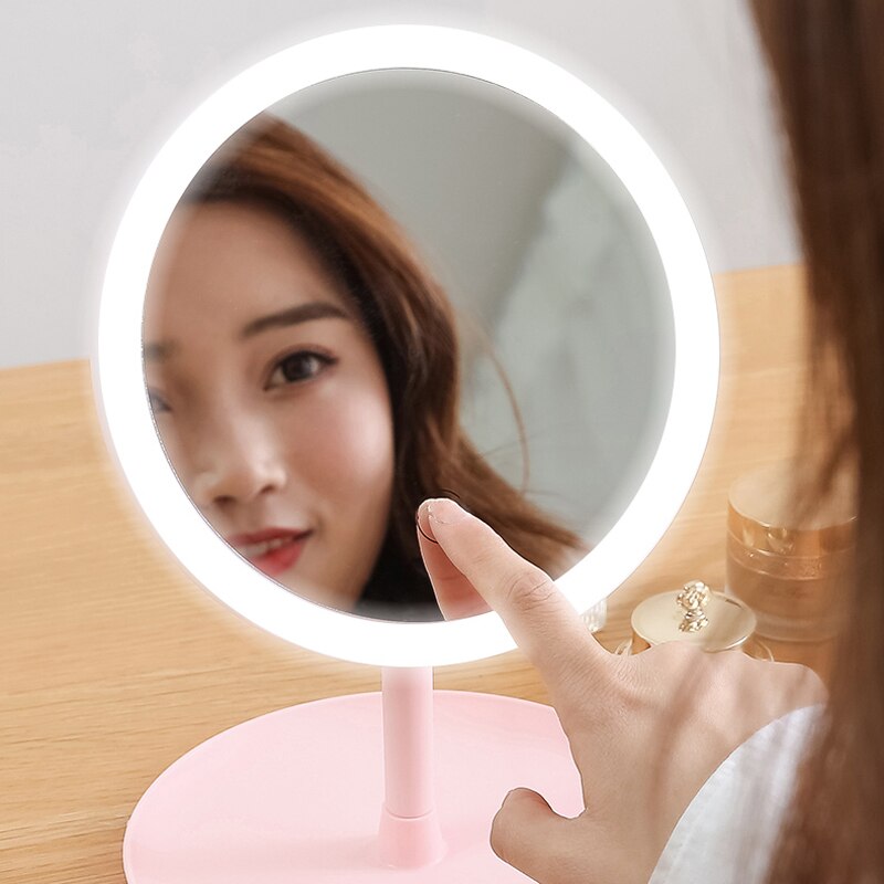 Led Mirror NL Makeup Mirror Touch Screen Vanity Mirror backlit Adjustable Mirrors Light Desk Cosmetic Light up