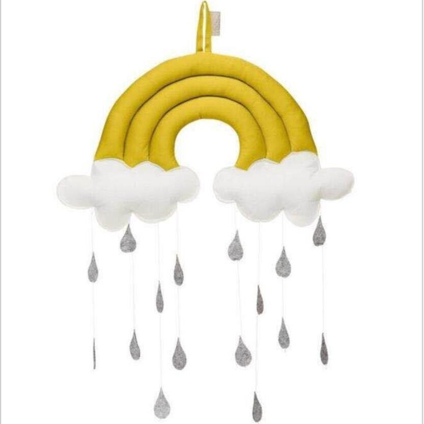 eins Explosion Modelle freundlicher Haus Wolke Regentropfen Dekoration Zelt Zubehör Stoff Nacht Anhänger Szene Foto Requisiten: Gelb