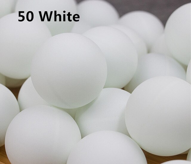 Pelotas de tenis de mesa de 2 estrellas, 30, 50, 100 Uds., 40 + mm, 2,8g, Ping pong Blanco, Naranja, pelota de entrenamiento avanzado para aficionados: 50 white