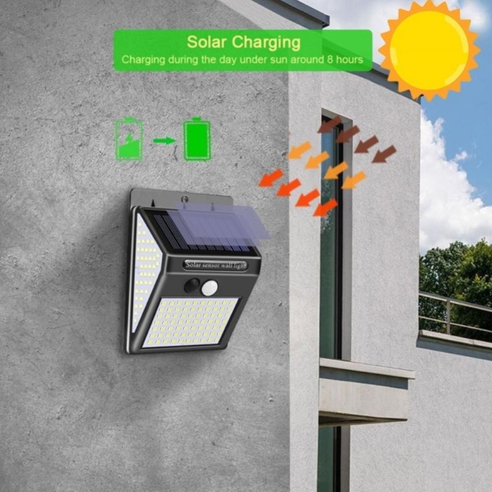 30/100/140 LEDs Solar Light Outdoors Solar Lamp Powered Lights 3Modes Waterproof Motion Sensor Wall Solar Lights Garden Sunlight