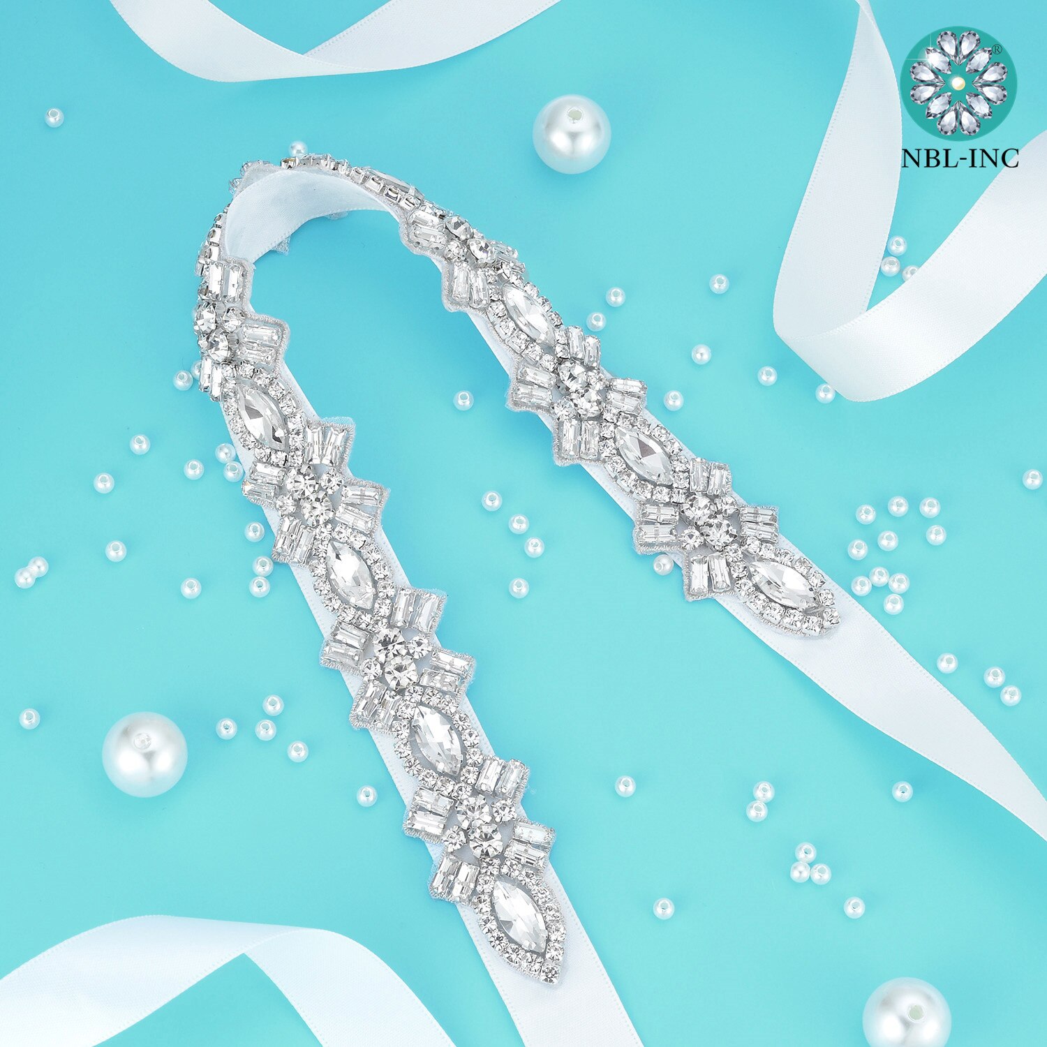 (1Pc) Strass Bruids Riem Bruiloft Met Kristal Diamant Trouwjurk Accessoires Riem Sash Voor Trouwjurk Wdd