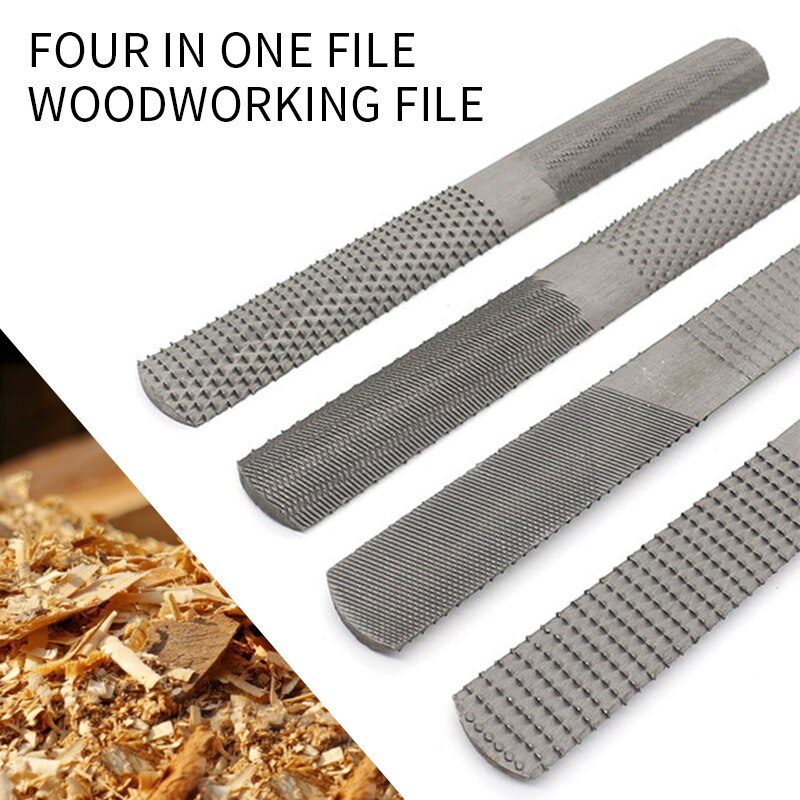 4 Way Wood Rasp File Carbon Steel Carpentry Woodworking Files Rasp Hand Files For Cabinetmaker Carpenter Repairment Tools