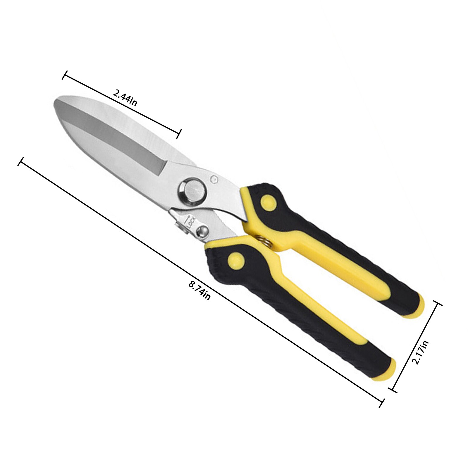 23cm Electrician Scissors Sheet Jagged Shears Aviation Scissors Home Iron Sheet Shears Ndustrial Trunking Shears: Default Title