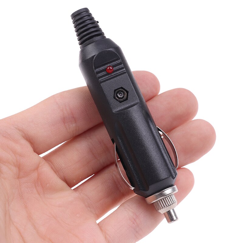 1pc 12V 24V car cigarette lighter plug with light without wire socket converter