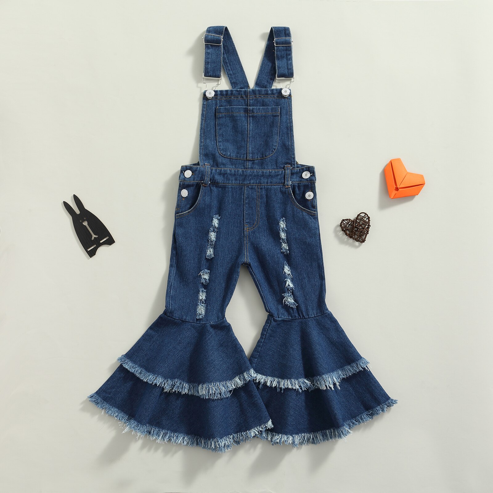 Felcia Dames Klassieke Denim Overalls met Losse Pasvorm, Rechte Pijp, Verstelbare Riem, Suspender Jumpsuit, Casual Jean Dungarees, Blauw, XL