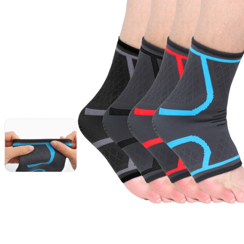 1 Paar Enkel Ondersteuning Compressie Pad Vrouwen Gym Fitness Nylon Elastische Ondersteuning Voet Bandjes Protector Voetbal Enkelbrace