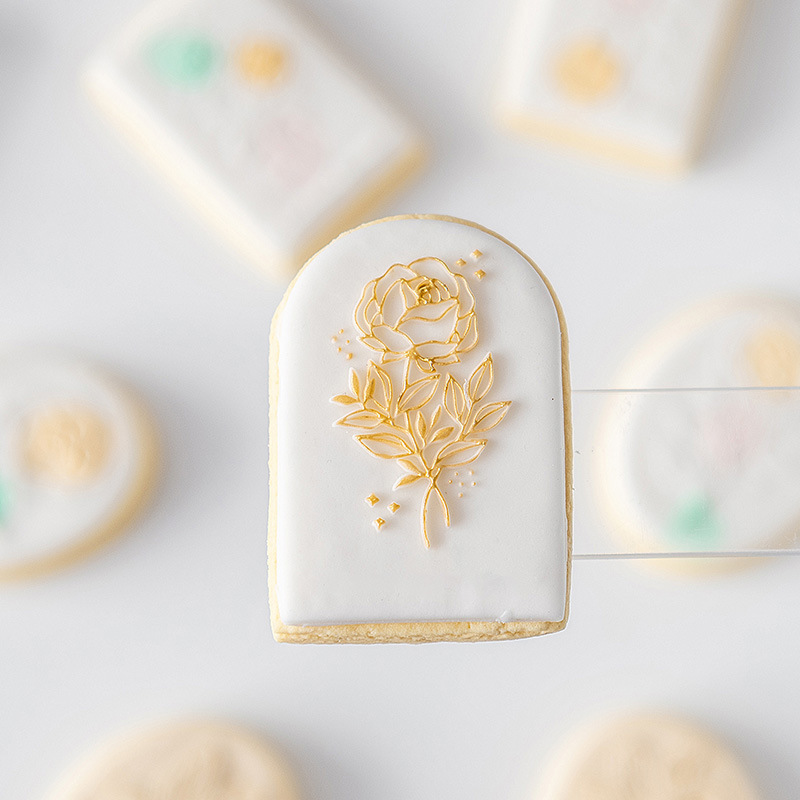 Acryl Bloem Biscuit Mold Fondant Suiker Ambachtelijke Cookie Pers Stempel Embosser Diy 3d Cartoon Cookie Cutter Cake Decoratie Gereedschappen