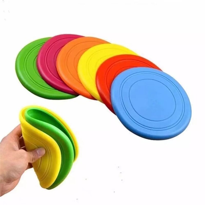 Fargerik leke for valp hund tallerken spill hunder leker store kjæledyr trening flying disk tilbehør fransk bulldog pitbull varer