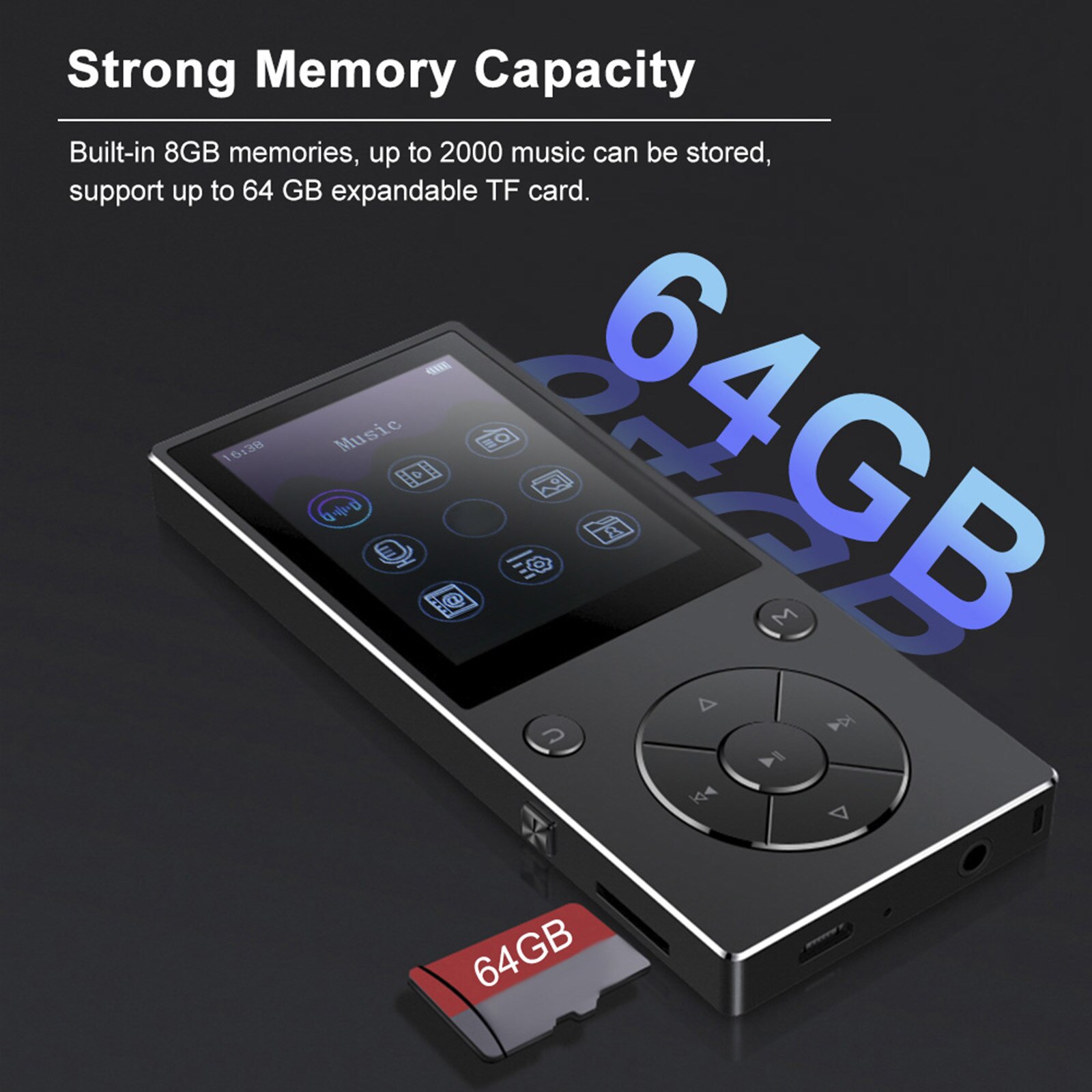 Ruizu D11 Bluetooth MP3 MP4 Speler 8Gb 2.4Inch Hd ... – Grandado