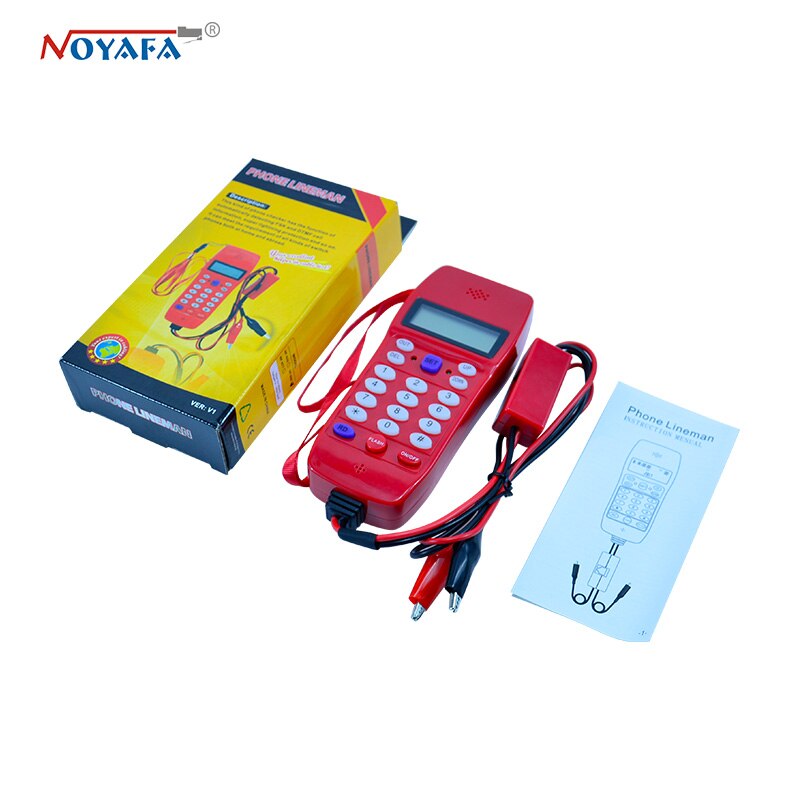 Noyafa NF-866 Telefoon Kabel Tester Lan Telefoon Kabel Toner Tracker Voor Check Telefoon Fsk En Dtm Caller Id Display Automatische detectie