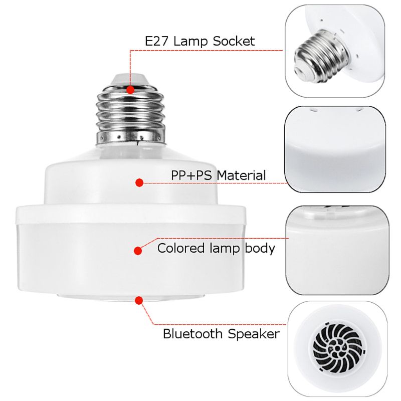 100-240v bluetooth musik pære led lampe smart trådløs højttaler spiller opdæmbar lommelygte indretning til bar club special