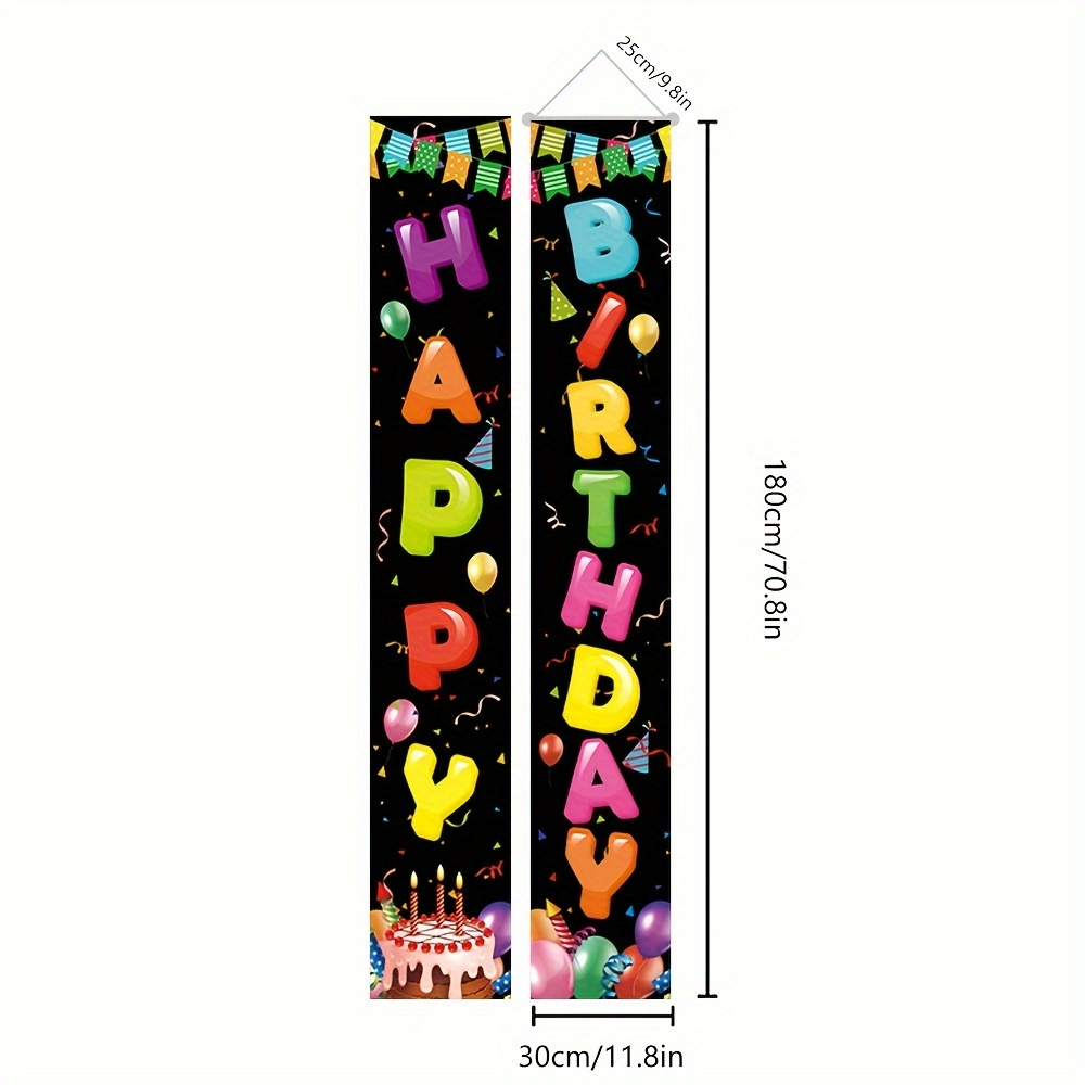 Colorful Happy Birthday porch logo, birthday banner, Happy Birthday Gate: Default Title