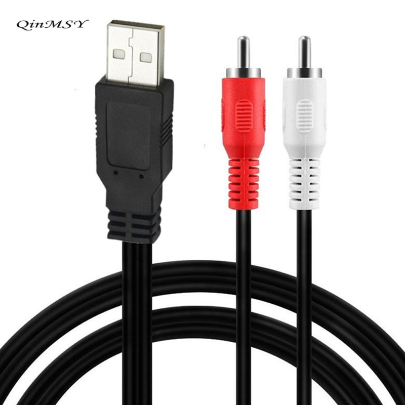 USB A 2.0 Buchse Stecker auf 2 3 Cinch 2/3 Cinch Stecker Buchse AV-Stecker Adapter Stecker Konverter Kabel Blei PC TV HDTV AUX Audio Video