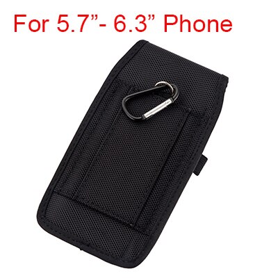 Mobiele Telefoon Heuptas 5.2-6.3Inch Voor Iphone Voor Samsung Voor Xiaomi Huawei Haak Loop Holster Pouch Riem taille Bag Cover Case: 5.7-6.3inch Ring