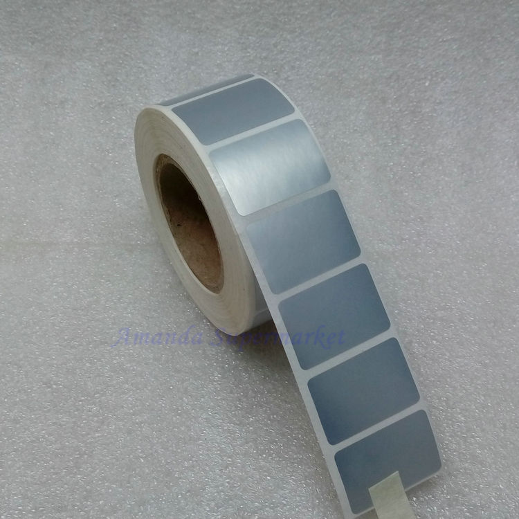 Label Sticker 30 x 20 mm 1000 Pieces/Roll Silver Sticker Silver PET Label Waterproof Tearproof Oilproof Barcode Label