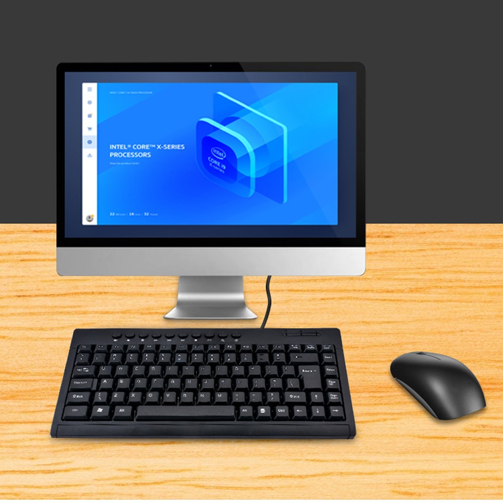 CARPRIE Wired Mini USB Keyboard Ergonomic and stylish Waterproof Keyboard For Laptop Desktop