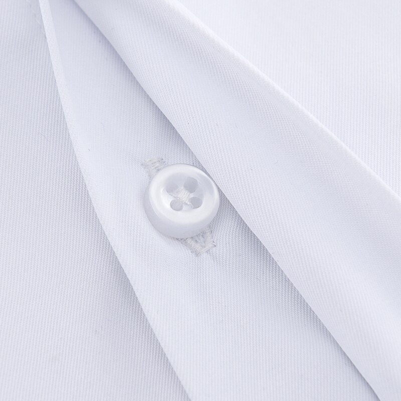 Männer Klassische Französisch Manschette Kleid Hemd Abgedeckt Knopfleiste Langarm Rauchen Männlichen Hemden mit Manschettenknöpfe Keine Tasche Büro Arbeiten weiß