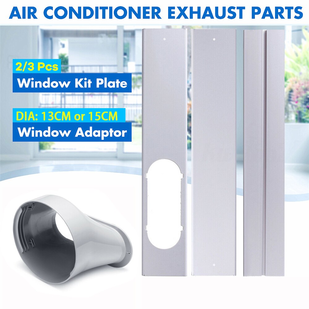 2/3PCS Adjustable Portable Air Conditioner Window Kit Slide Plate Wind Shield Or 1PCS Window Adaptor Connector Accessories