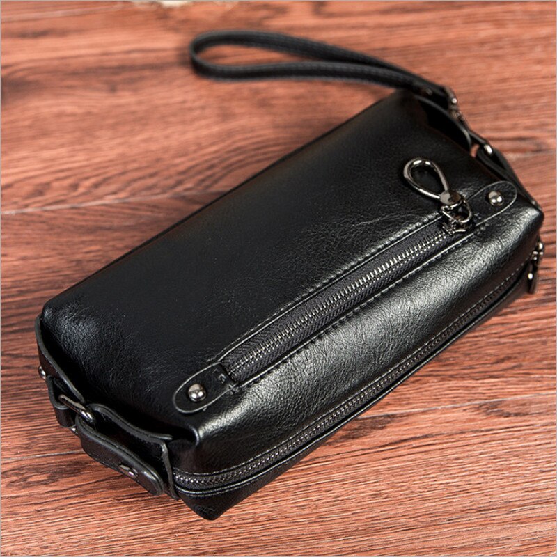 Style Female Hand Clutches Bag PU Leather Business Handbags Large Capacity Leisure Handbags