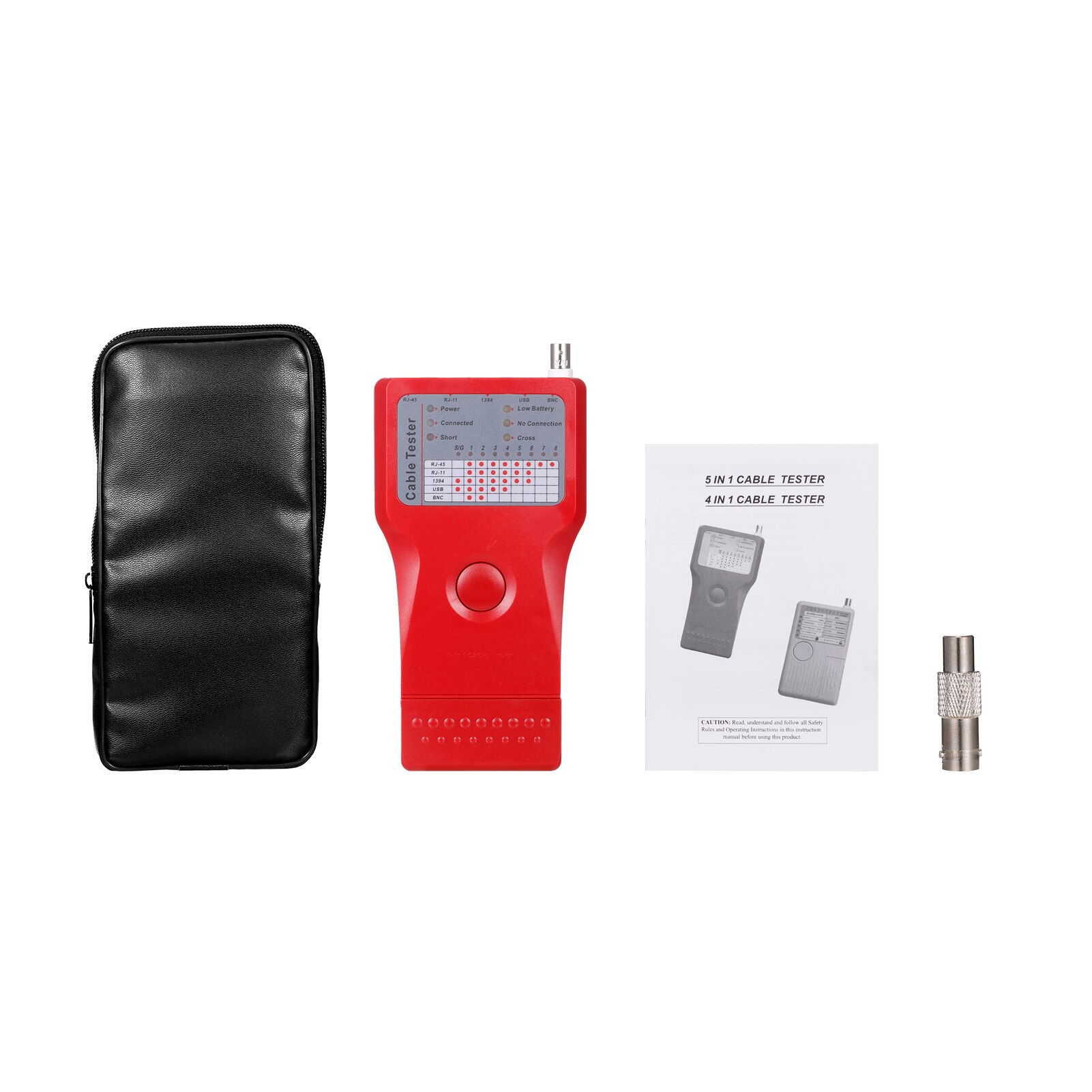 Multifunktions-netzwerkkabeltester mit fernbedienung 5-- in- -1 1394  rj45 rj11- adrig, utp-, stp- und bnc-kabeltester: Default Title