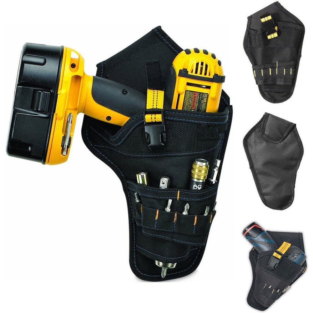 Portable électricien outil taille ceinture pochette sac Impact pilote perceuse Holster électrique sans fil perceuse support taille outil sac
