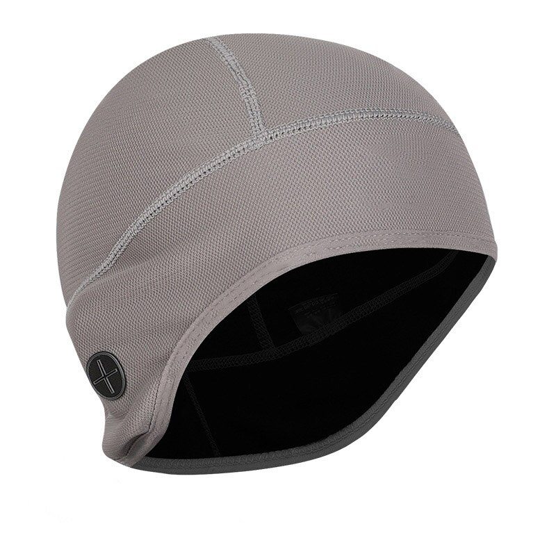 Gorro cortavientos para ciclismo y esquí, gorro de invierno ultraligero portátil para correr, senderismo, tapón altamente elástico para proteger los oídos con conector para auriculares: Gris