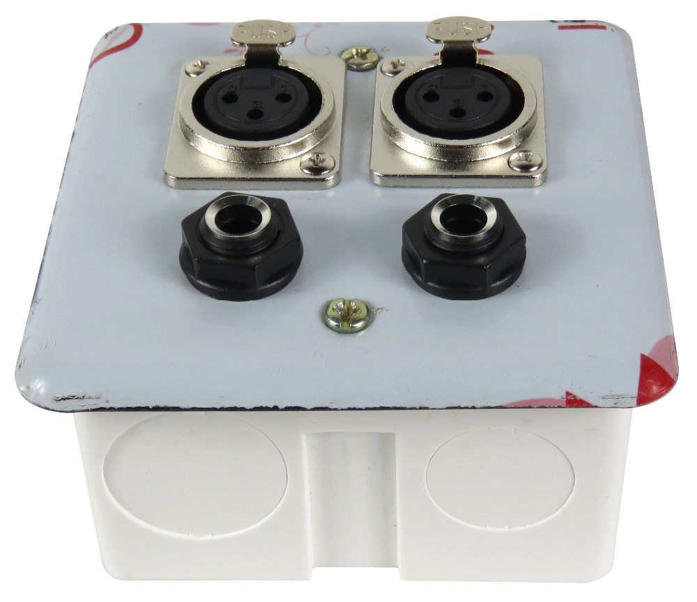 STARAUDIO – panneau mural en acier, 2 pièces, 2 XLR, 1/4 ", 6.35MM, prise Jack, SWP-4001