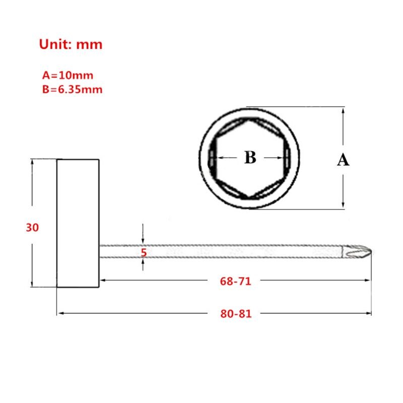 Guitar Truss Rod Wrench 1/4" 6.35mm Hexagon Socket Neck Fingerboard Tool with Phillips Screwdriver for Taylor Guitar