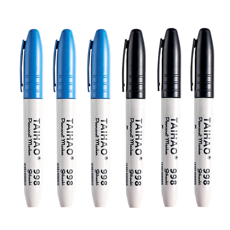TAIHAO998 Marker Stift Rot Blau Schwarz Marker Stift Öl Schnell trocknend Großen Kopf Stift Lichtecht Farbe Stift Student büro Schreibwaren: Armee Grün