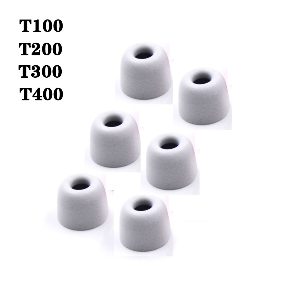 1Pair T100 T200 T300 T400 Noise Isolating Grey Memory Foam Earbuds Soft Replacement In-Ear Earphone Accessories S/M/L