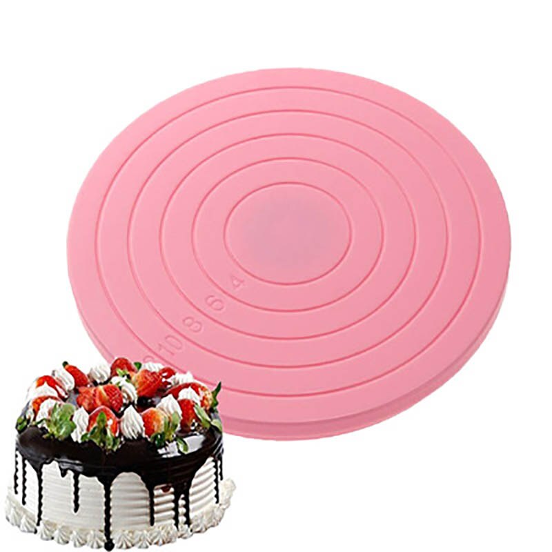 Swivel Base Cookie Cake Turntable Pastry Circle Dessert Stand Turn Table Biscuits Rotating Tray Kitchen Baking Decorating Tools