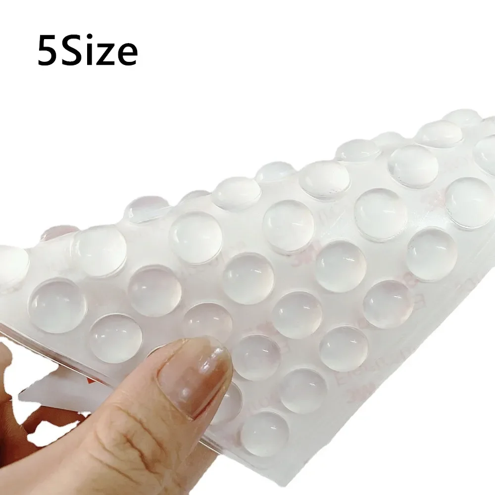 100pcs Silicone Anti-collision Particles Self Adhesive Door Stopper Rubber Damper Buffer Cabinet Bumpers Silicone Furniture Pads