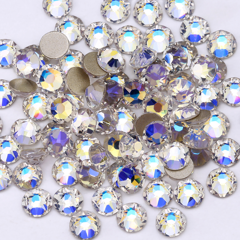 SS6 Neon Plaksteentjes Glitter Strass - 1440 Stuks, Ronde Steentjes Voor Nail Art, Kleding Decoratie DIY (groen Neon)